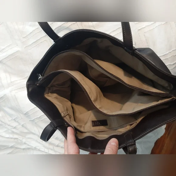 DKNY brown leather tote - Picture 5 of 7